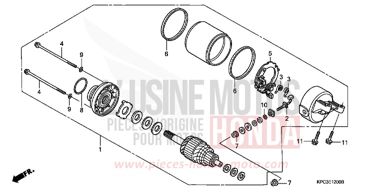 ANLASSER (XL125V1/2/3/4/5/6) von Varadero 125 PENNANT RED METALLIC (R247) von 2001